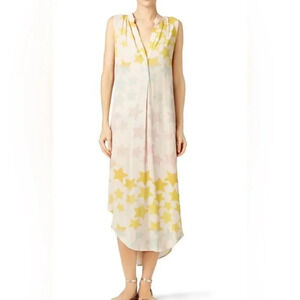 Mara Hoffman sz M tank dress ombré star pattern great pre owned condition pink